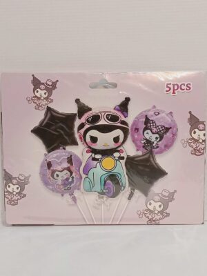 KIT GLOBOS PERSONAJE KUROMI  5 PZSx1