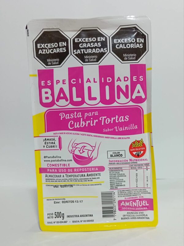 Pasta Ballina Vainilla X500Gs