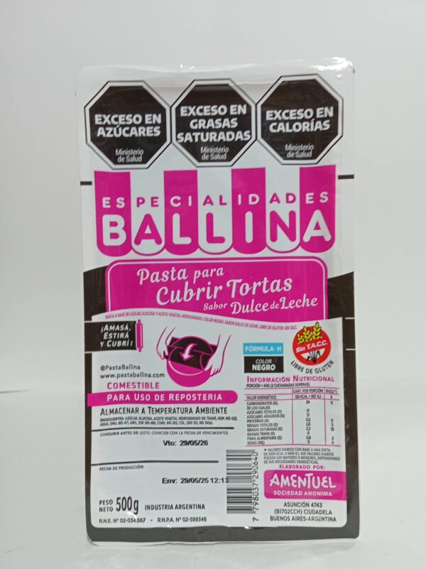 Pasta Ballina Formula H Color Negra X500Grs.