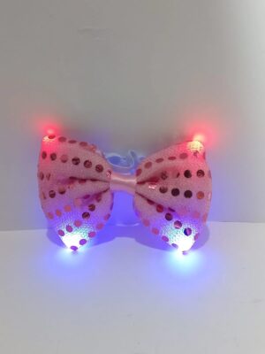 MOÑO LENTEJUELA CON LUZ X1