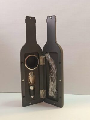 SET ESTUCHE BOTELLA DE VINO x1 (3 PIEZAS)