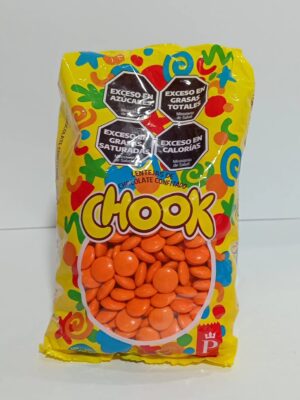 Lenteja Chocolate Mini Palmesano Chook Color Naranja X500Grs