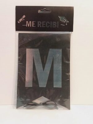 BANDERIN CON STAMPING ME RECIBI x1