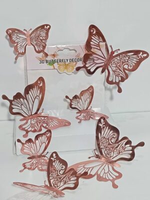 APLIQUE MARIPOSAS TRASLUCIDAS METALIZADAS COLORES SURTIDOS x12