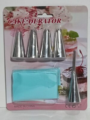 SET 5 PICOS GRANDE Y MANGA SILICONA x1