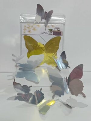 APLIQUE MARIPOSA METALIZADA X 12