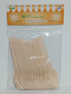 CUCHARA DE MADERA CHICA 11cm x25 und.