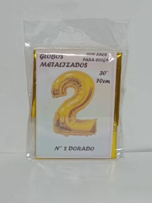 GLOBO JB METALIZADO 30" DORADO Nº 2