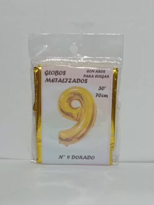 GLOBO JB METALIZADO 30" DORADO Nº 9