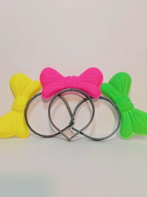 VINCHA FLUO CON MOÑO x6