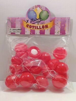 NARIZ PAYASO CON ELASTICO ROJA x18