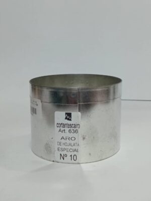 MOLDE POSTRE ARO DE HOJALATA Nº10 x1 636