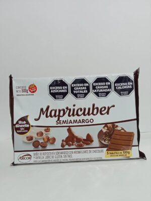 CHOCOLATE MAPRICUBER TABLETA SEMIAMARGO x500grs