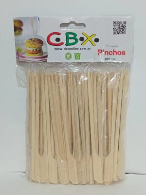 PINCHOS DE MADERA C.B.X (9 cm) x100 und.