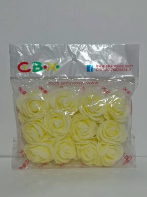 FLOR ROSA DE GOMA EVA AMARILLA Nº16 ART.5263 X12 UNIDADES