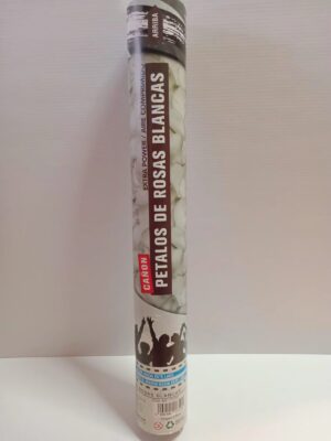 CAÑON CARIOCA BOMBUCHA PETALOS COLOR BLANCO 40cm x1 73253