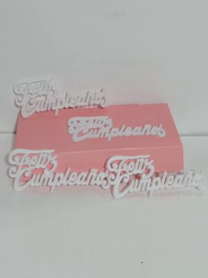 FRASE FELIZ CUMPLEAÑOS BLANCOx12