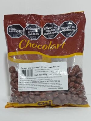 PASAS DE UVA CON CHOCOLATE CHOCOLART x500grs.