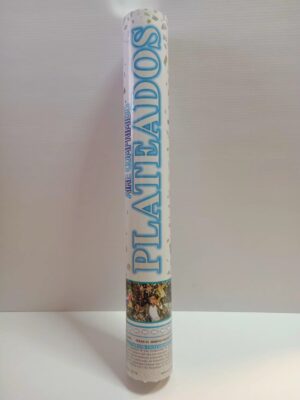 CAÑON CARIOCA METALIZADO PLATEADOS PARTY STORE 40cmx1