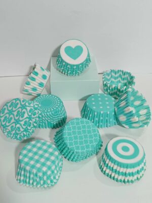 PIROTIN CUPCAKE Nº10 SURTIDO VERDE AGUA (CONVIDA) CAJA x500