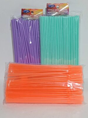SORBETE FLEXIBLE FLUO BIODEGRADABLE NARANJA X80 u.ART.5050