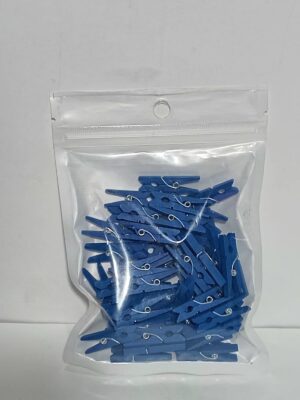 BROCHE DE MADERA MEDIANO AZUL X 20 UNIDADES