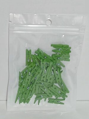 BROCHE DE MADERA MEDIANO VERDE X 20 UNIDADES