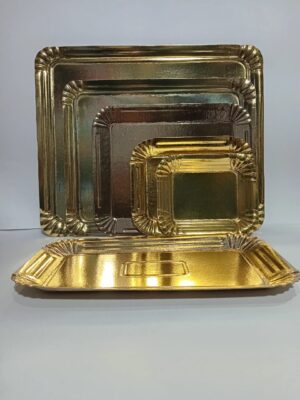 BANDEJA CARTON RECTANGULAR DORADA Nº7 3kg (35X45cm) x10u.