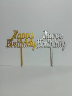 PINCHE FIBROFACIL FRASE HAPPY BIRTHDAY DORADAx1 ART.298