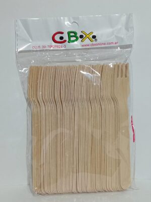 TENEDOR DE MADERA C.B.X (13cm) x50