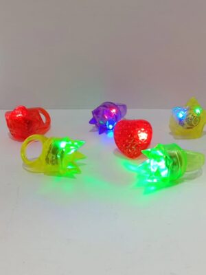 ANILLO SILICONA CON LUZ x12 ( surtidos)