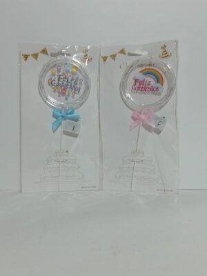 PINCHE ADORNO FELIZ CUMPLE 3D CON LUZ CALUMI x1u.