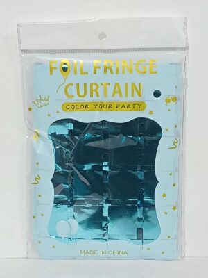 CORTINA METALIZADA CUADRADOS LASER VARIOS COLORES (1.00 x2.00 mts) x1