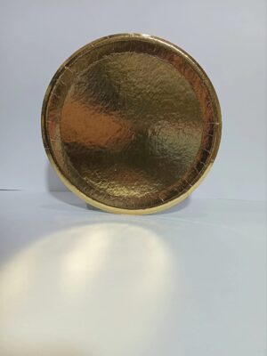 BANDEJA CARTON REDONDA DORADA 24cm