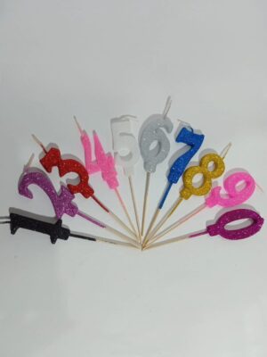 BLISTER VELA NUMEROTE PINCHE GIBREADA BLANCA N°5 x1 UNIDAD