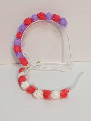 VINCHA ROSITAS BICOLOR x1