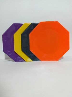 PLATO OCTOGONAL CHICO KV NEGRO x10 1017N