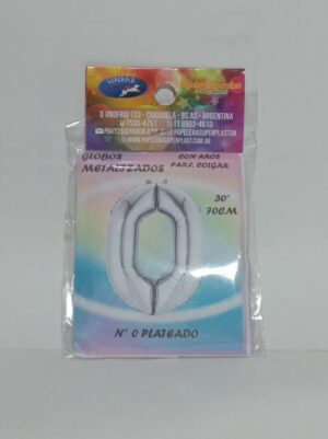 GLOBO JB METALIZADO 30" PLATEADO Nº 0
