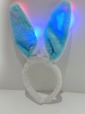 VINCHA OREJA CONEJA PELUCHE CON LUZ  x1